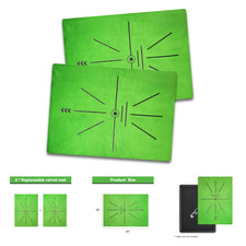 Golf Hitting Mat with Swing Path Feedback Heavy Duty Rubber Base Replaceable