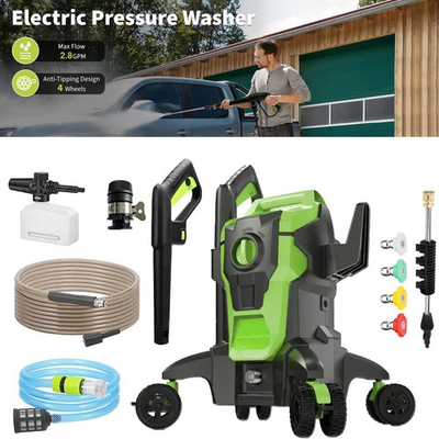 #ad #ad Electric Power Washer 4200 PSI 2.8 GPM Pressure Washer with 32FT Hosenozzle $101.98