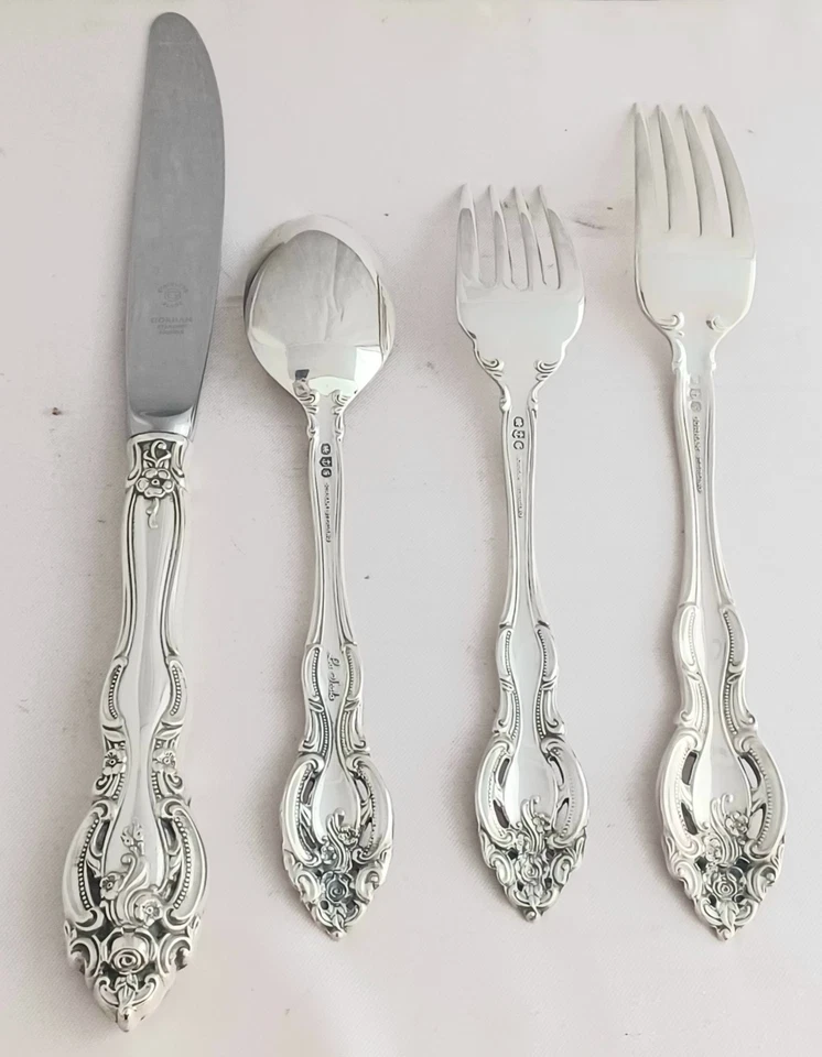 Ajuste de lugar de 4 piezas La Scale de Gorham Sterling Foto 2 de 4