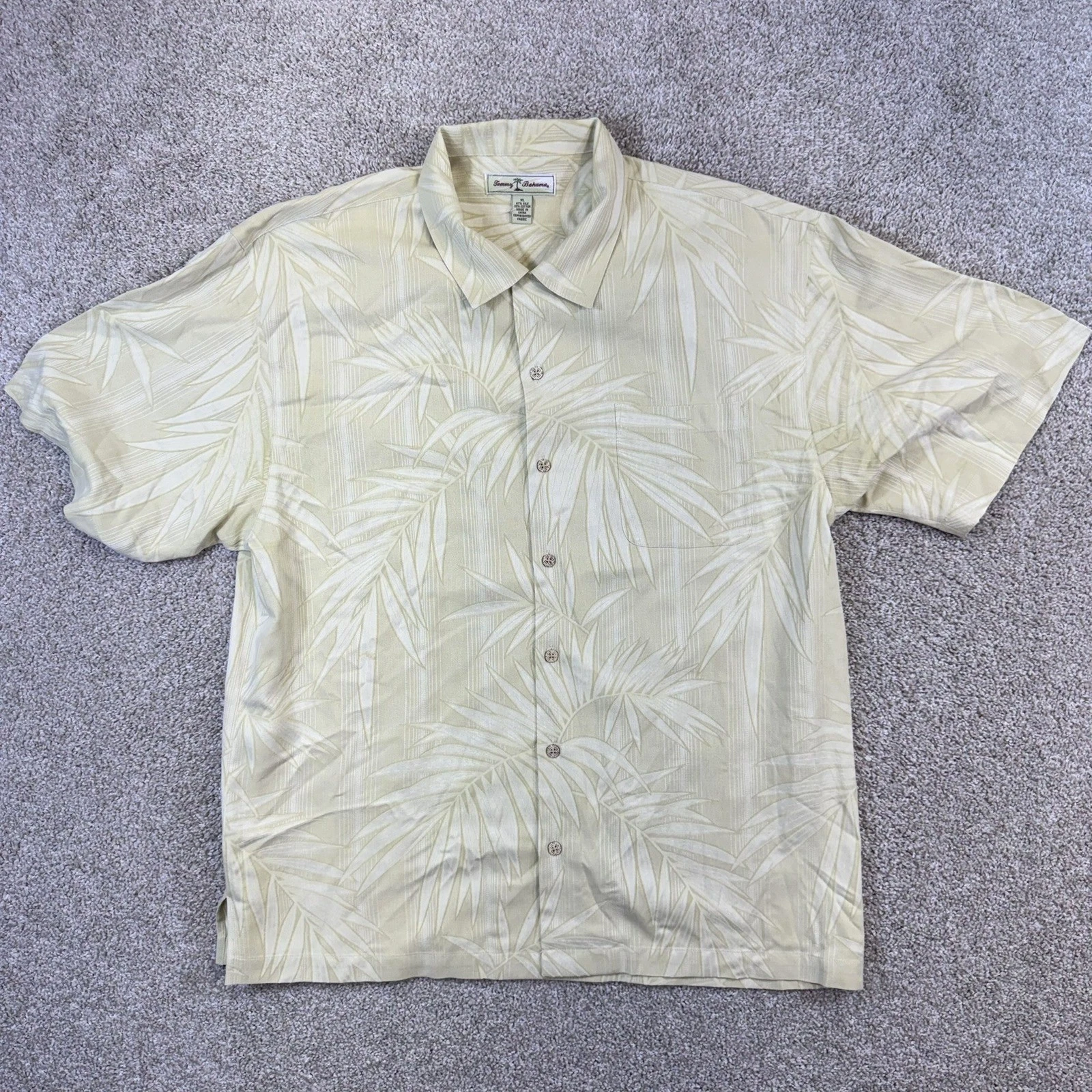 Tommy Bahama Button Down Shirt Mens XL Tan Silk Cotton Palm Leaf Tropical Short
Opens in a new windo