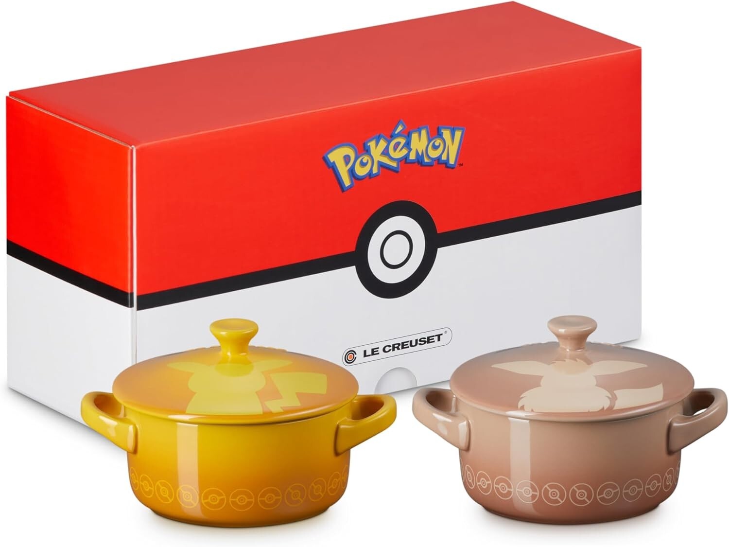 Le Creuset Pokemon Collection Mini Cocotte 2pcs Pikachu Eevee Set