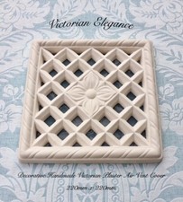 Victorian Handmade Plaster Air Vent Cover - 215mm x 215mm (Mesh Included)