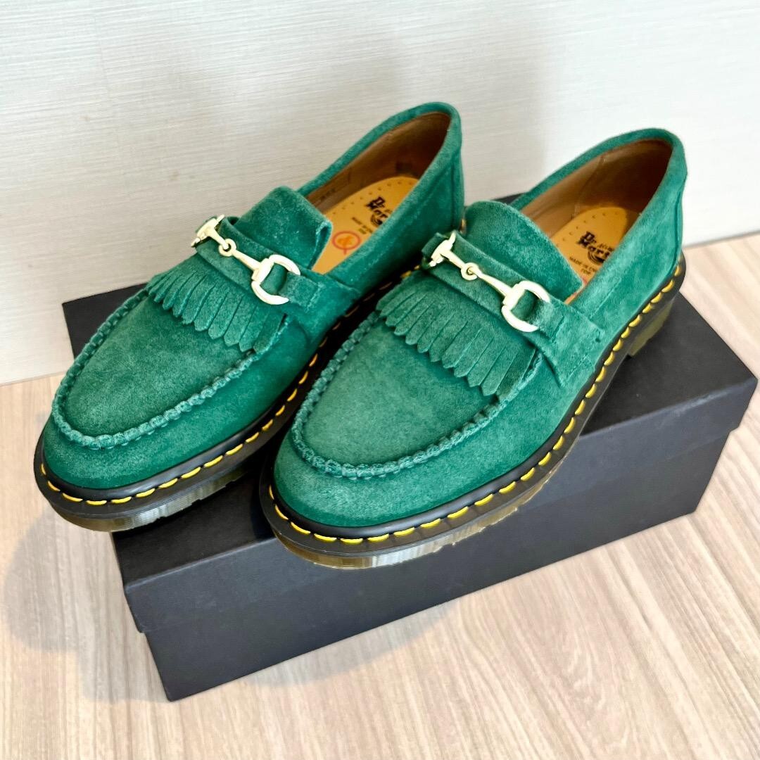 Dr. Martens × UNITED ARROWS & SONS Suede Bit Loafers Green Dr. Martens × UNITED ARROWS & SONS Suede Bit Loafers Green