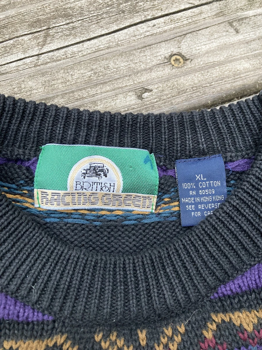 Vintage British Racing Green Brand vintage Crew Neck sweater Size XL USED