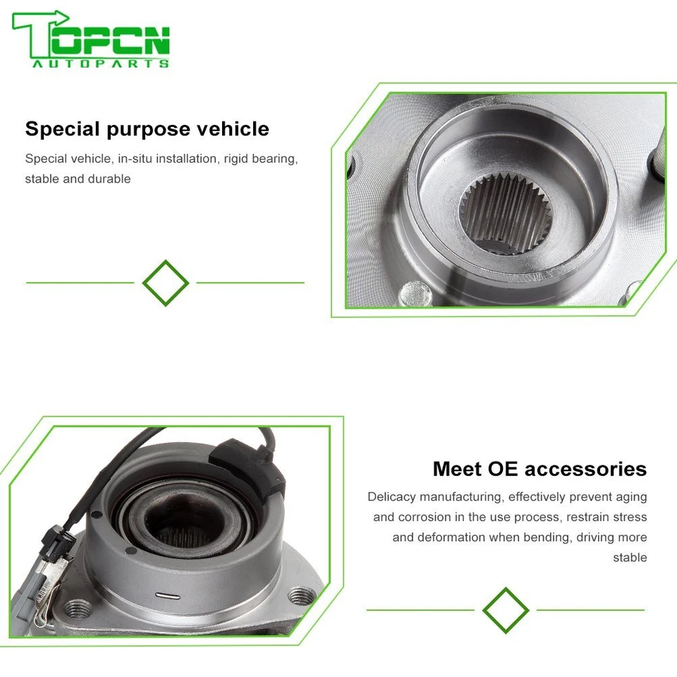 1X Front Wheel Hub Bearing FITS Chevrolet Cobalt 2005-2010 ABS Models 5 Lug HHR - Изображение 3 из 4