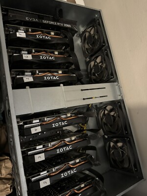 Crypto Mining Rig 8 GPUs 7 1660 Super And One 2060 Super Full Rig Crypto Caverns