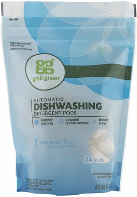 Grabgreen detergent dishwash ff 24ld 15.2oz (899696002661)