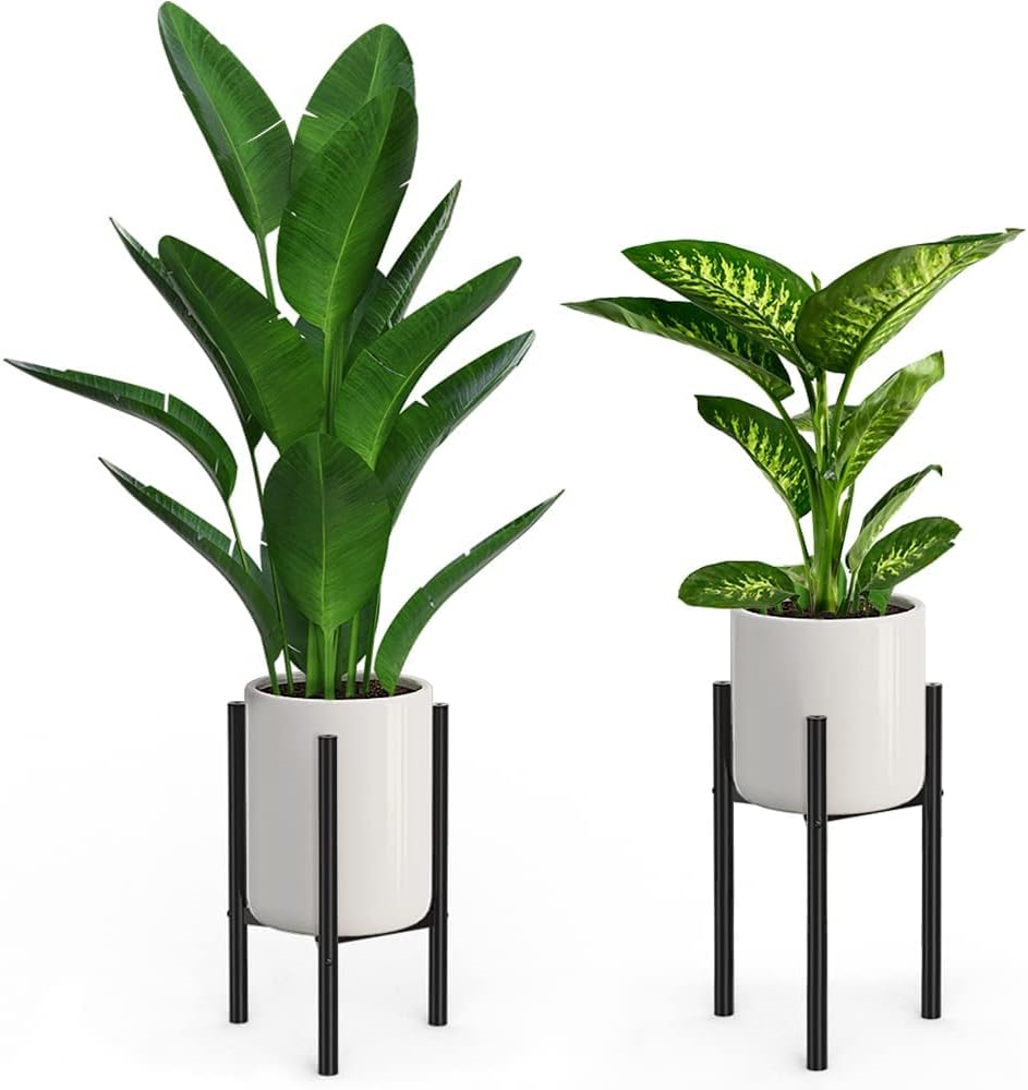 Mutool Adjustable Plant Stand, Metal Plant Stands Indoor Outdoor