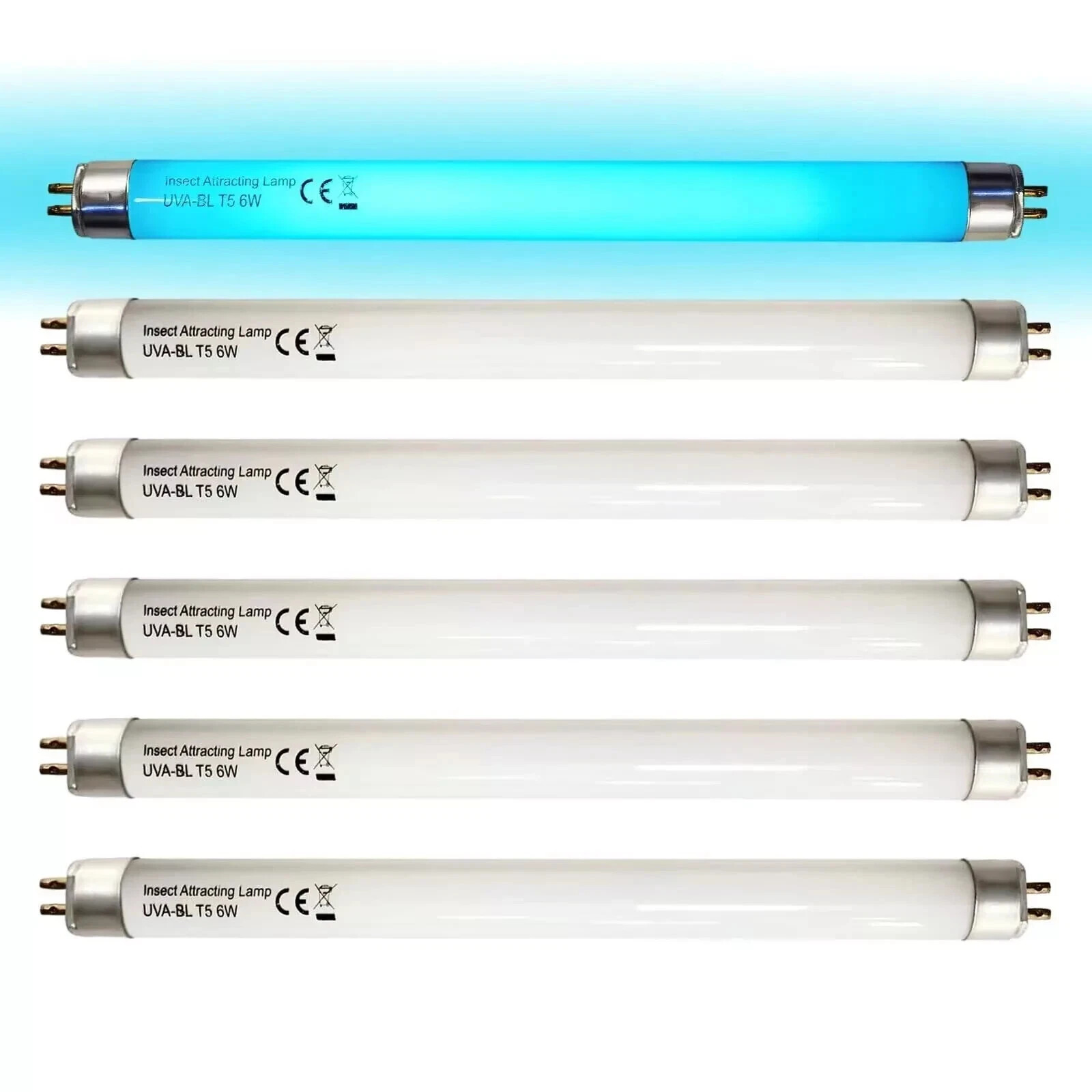 6 Pack UVA-BL T5 6W 32050 F6T5/BL Replacement Bulb Fluorescent Light Tube 6 w...