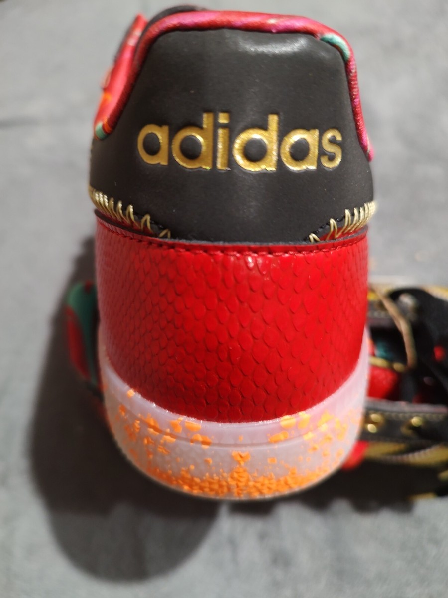 adidas Handball Spezial S.E.E.D. Scarlet Gold Paint Splatter