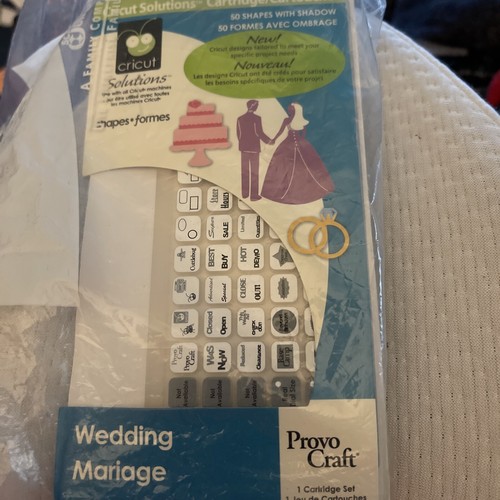 Cricut Cartridge WEDDING MARRIAGE Gently Used No Box