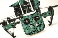 DJI Inspire 1 Quadcopter/Drone, Transmitter, Battery Wrap/Skin | Digi Camo Green