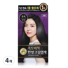RYO Heukmobi Cream Hair Dye 120g, Black, 4EA