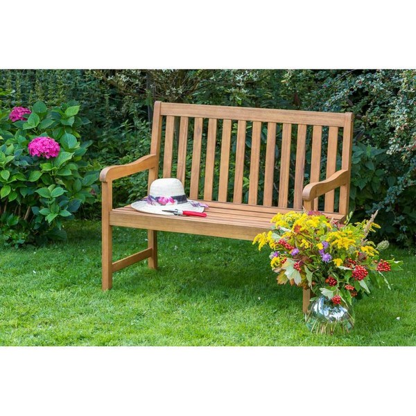 Merxx Gartenbank Holzbank Bank Mindanao 2-Sitzer Fsc Akazienholz 54X107X89Cm-image