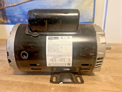 Weg 00118OT1B56-S 1 HP 1800 RPM ODP 56 Frame Footed Single Phase 115/208-230 V
