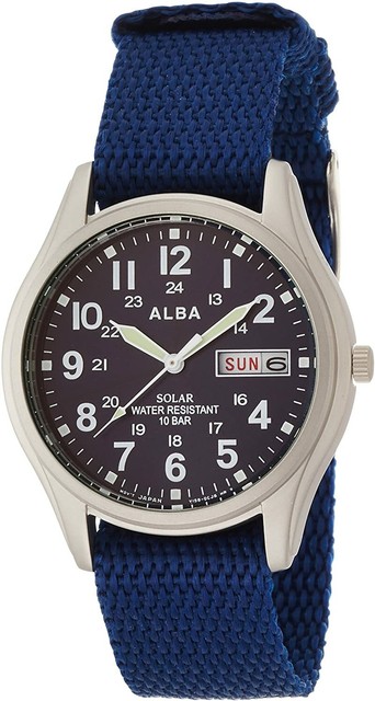 SEIKO Alba Watch AEFD556 Solar Nylon Band 10atm Water Resistant Men's for  sale online | eBay