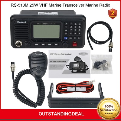 Recent RS-510M 25W VHF Marine Transceiver Class A DSC Marine Radio with Mic os67