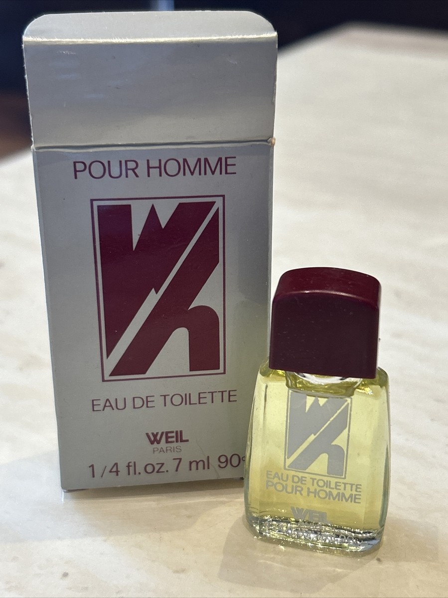 Aftershave 1980s Mens Cologne Weil Pour Homme 7ml Miniature Eau De
