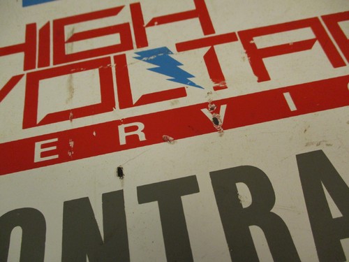 Vintage c1980s Detroit Edison DTE Magnetic Sign Decal High Voltage Contractor - Picture 9 of 11