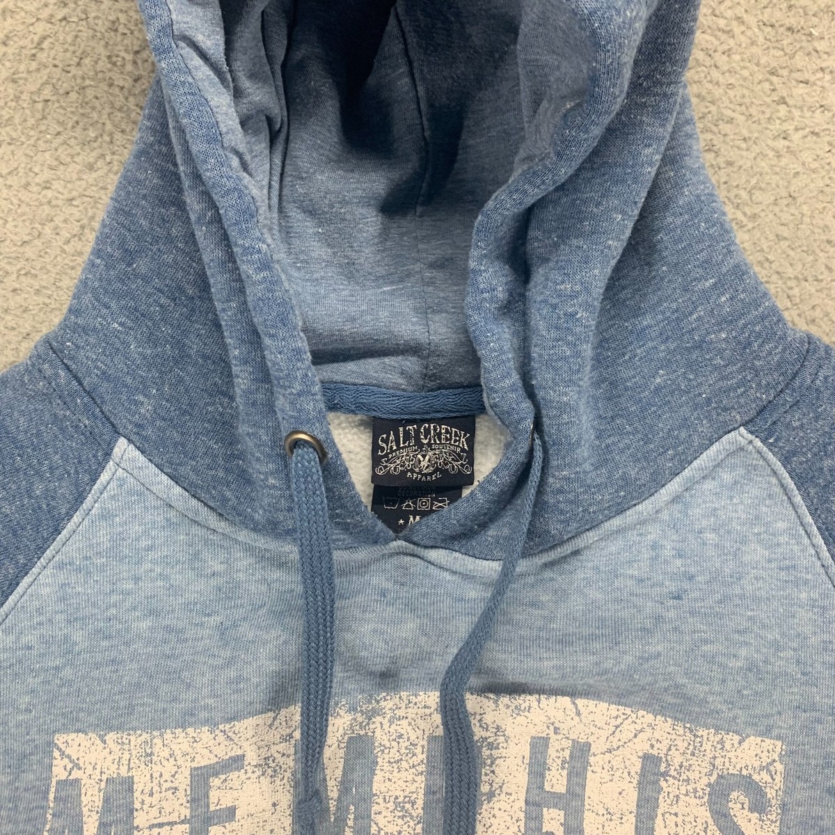 Salt Creek Hoodie Mens Medium Blue Pullover Sweatshirt Memphis 