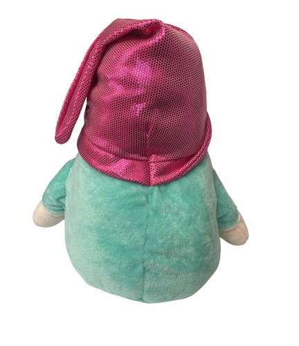 Linzy Plush Gnome 11" Valentines Toy Heart Theme Green With Pink Hat - Picture 2 of 9