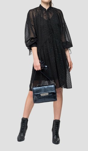 Robes midi surdimensionnées noires transparentes Georgette REPLAY taille S prix de prix de vente 170 £ - Photo 11/11