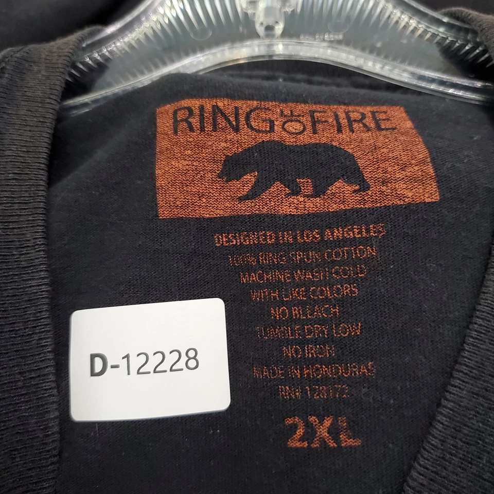 Camiseta Ring of Fire Hombre 2XL Negra No En Venta United All Seeing Eye Gráfico Foto 2 de 4