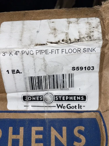3" x 4" Pipe Fit Floor Sink PVC,PartNo S59103 JonesStephens - Picture 2 of 2
