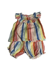 Tucker Tate Short Set Baby 6 Months Ruffle Shirt and Shorts set
