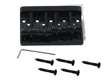 Bass Bridge 57mm Black Machined Brass 4 String thru body bridge 080643BK