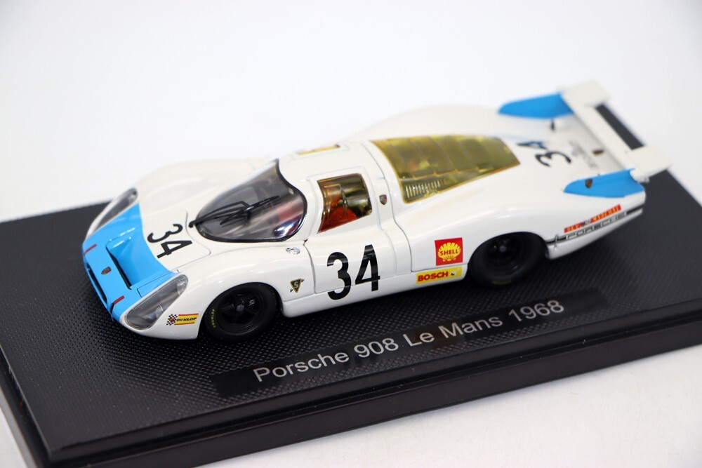 EBBRO Racing Car  1/43 Porsche 908 Le Mans 1968 Diecast Models for Collection