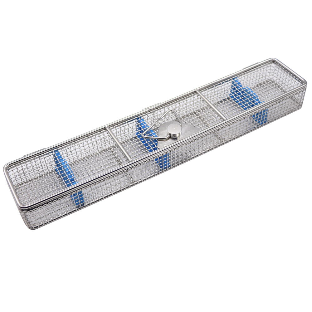 Sterilization Tray Case Aluminium Surgical Instrument With Silicone Card Strip