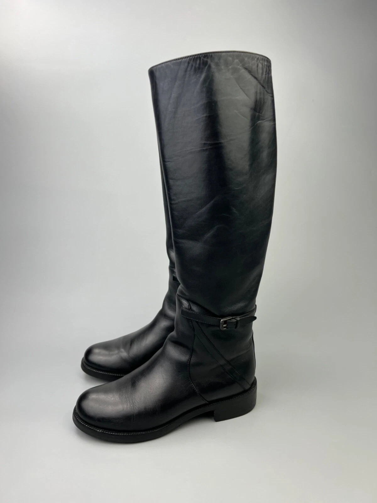 Stivali al ginocchio in pelle Bottega Veneta neri da donna taglia 36 5