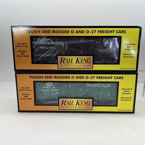 MTH RailKing 2004 TCA 30-74161 PRR and P&LE 2-Pack 6464 Boxcars New O Club 1954 - Picture 10 of 15
