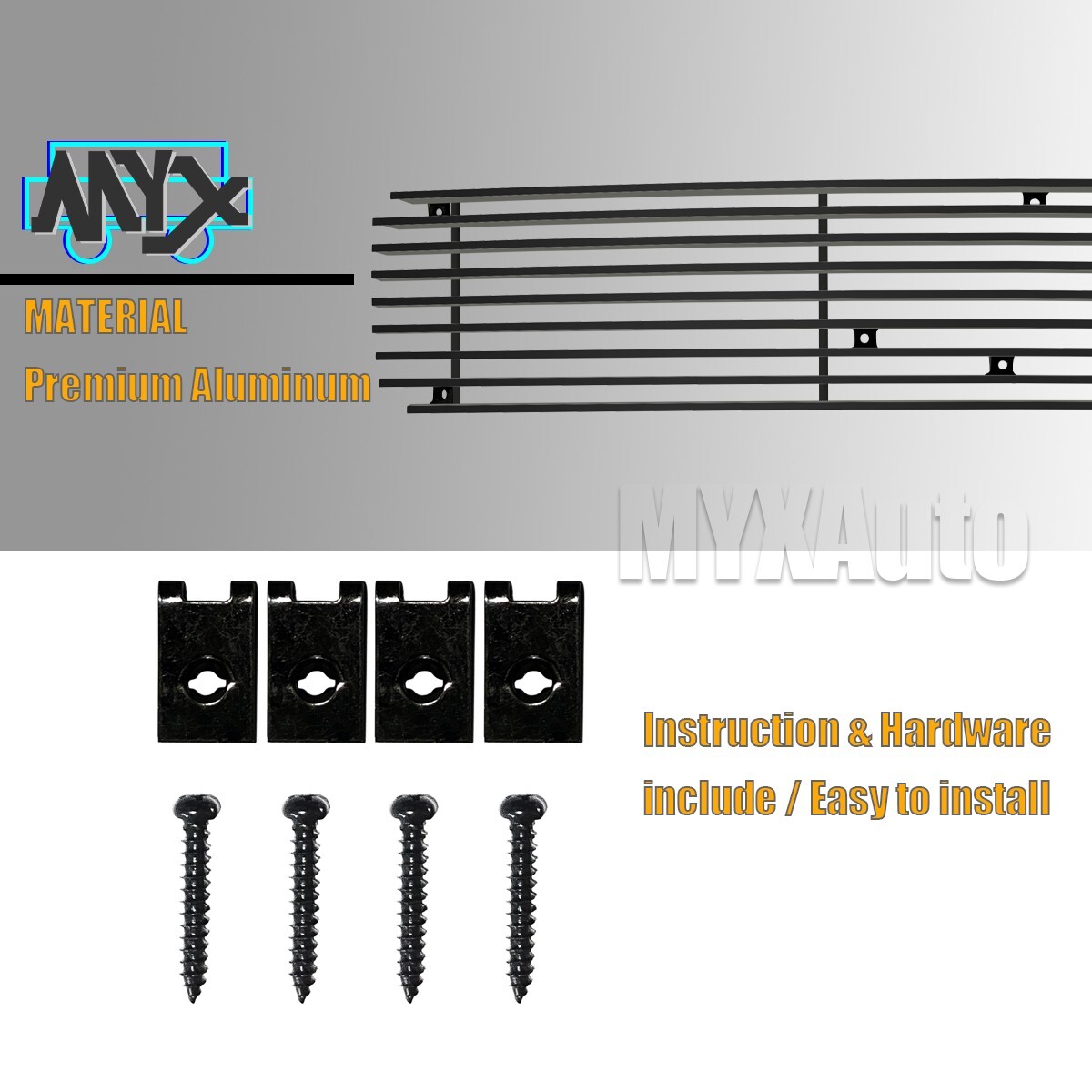 Fits 1982-1987 Chevy Camaro Z28 Front Billet Grill Black Bumper Grille Cover