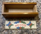 Vintage Dominoes Set With Wooden Case And Sliding Ceramic Lid. From Mexico. — photo 4