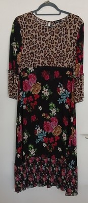 Modisches Damenkleid sehr dünn elegant durchsichtig Rundhalsausschnitt Gr. 40/42