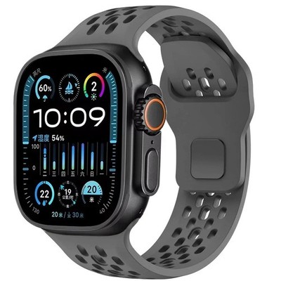 Breathable Sport Watch band Silicone Strap for Apple Watch Series 11 10 9 Ultra