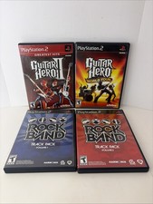 Lot of 4 PS2 Guitar Hero 2, World Tour , Track Pack Volume 1 & 2 CIB TESTED