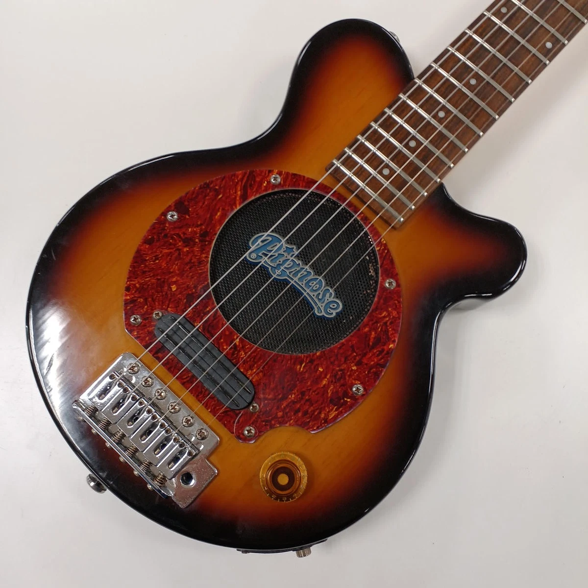 Pignose PGG-200 Mini Electric Travel Guitar w/ Built-In Amp, Candy Apply Red eBa
