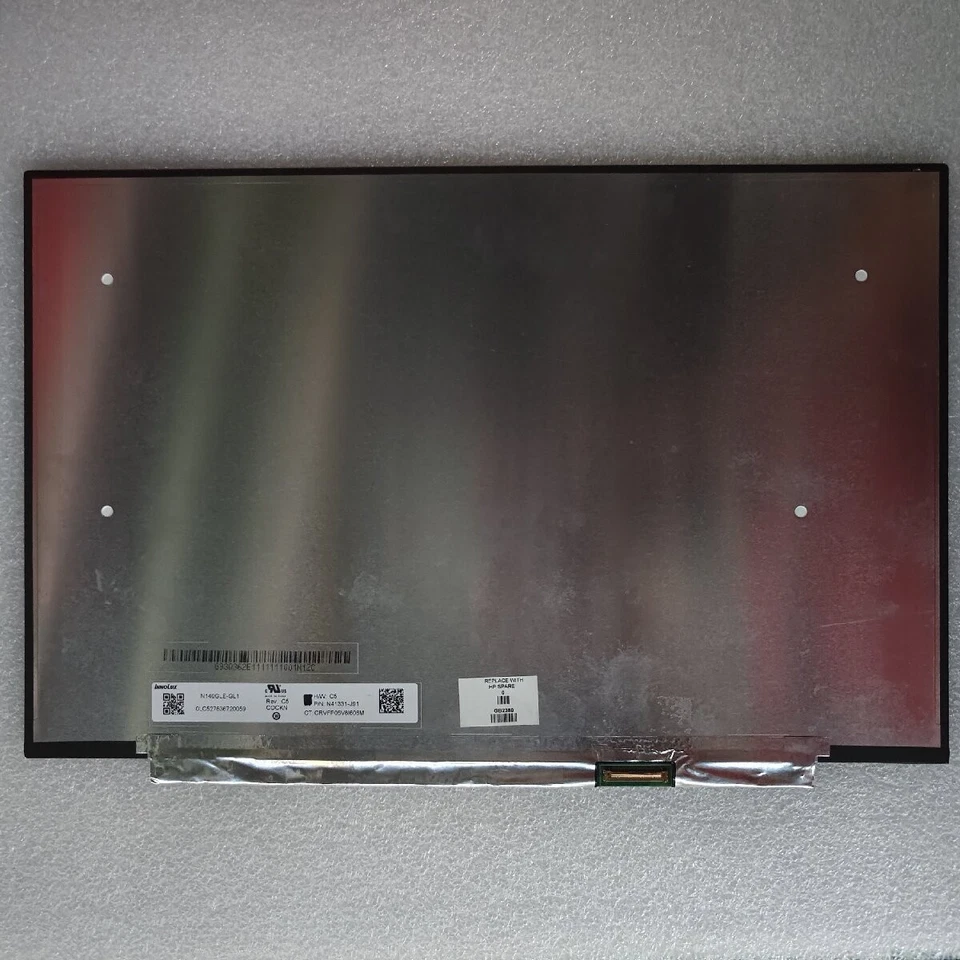 120Hz N140GLE-EL1 2.5K 14.0" WQXGA+ LAPTOP LCD Screen f HP  2560X1600 N41331-J91 - Image 2 of 4