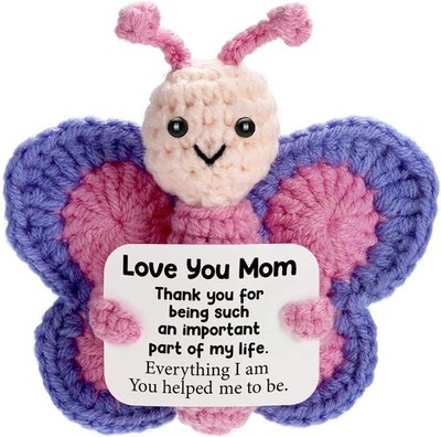 Mom Gifts for Mothers Day from Daughter Son, Mini Crochet Butterfly for First Ne