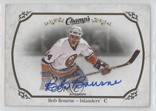 2015-16 Upper Deck Champ's High Series Short Prints Bob Bourne #304 Auto t6r