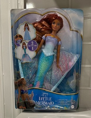 2022 DISNEY/ MATTEL  THE LITTLE MERMAID MOVIE 2 in 1 TRANSFORMING ARIEL DOLL NEW
