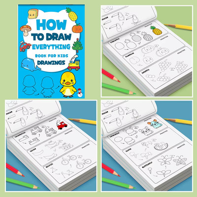 Art Learning Book for Kids - How to Draw Everything with Simple Steps, Boost Cre