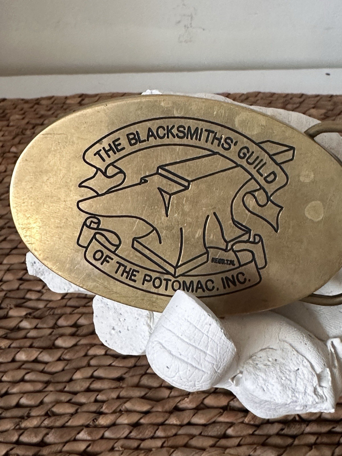 Vintage Blacksmiths’ Guild Solid Brass Oval Aminc… - image 2