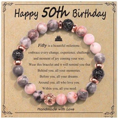 Geschenke zum 50. Geburtstag für Frauen zum Drehen 50. Geburtstag Geschenke Naturstein für Mama
