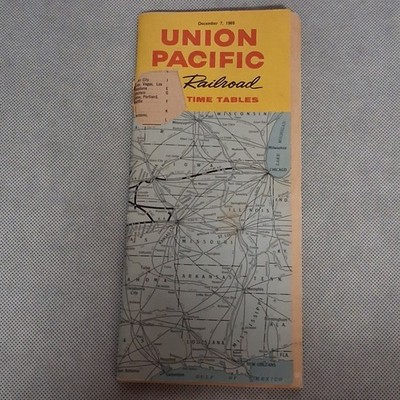 1969 Union Pacific Railroad Public System Timetable with Fares