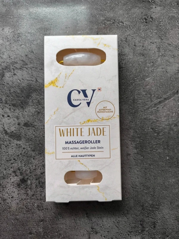 Cadea Vera Massage Roller mit weißem Jade Stein Neu