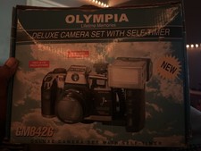Olympia GM8426 Deluxe 35mm Film Camera Set w/ Flash   Clean Box   Vintage Y2K